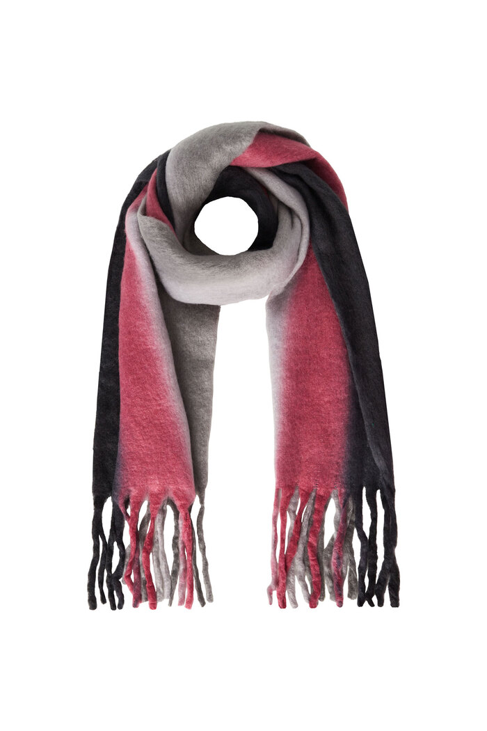 Winter scarf ombre colors gray 